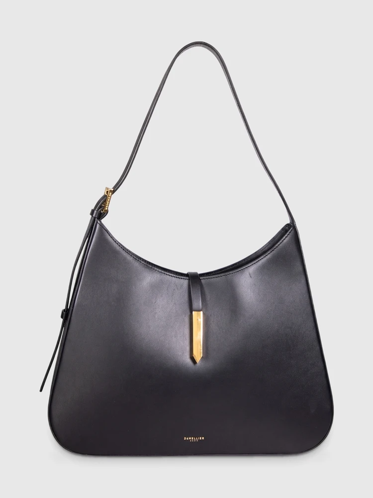 DeMellier Black Leather Tokyo Shoulder Bag