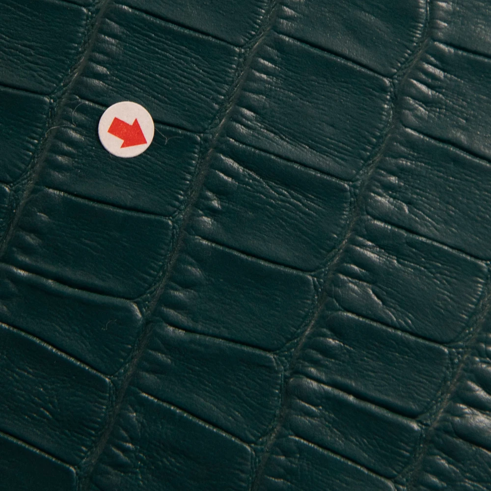 DeMellier Green Croc Embossed Vancouver Clutch Bag