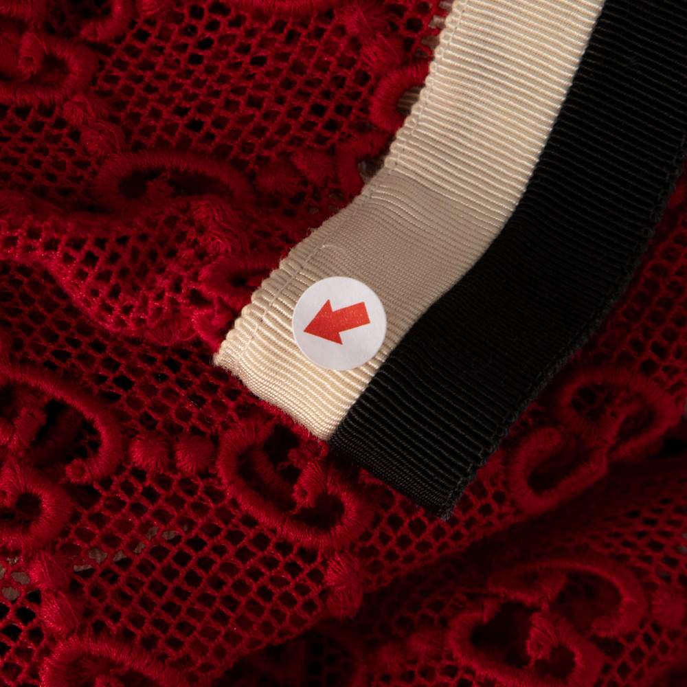 Gucci Red GG Lace Dress with Slip