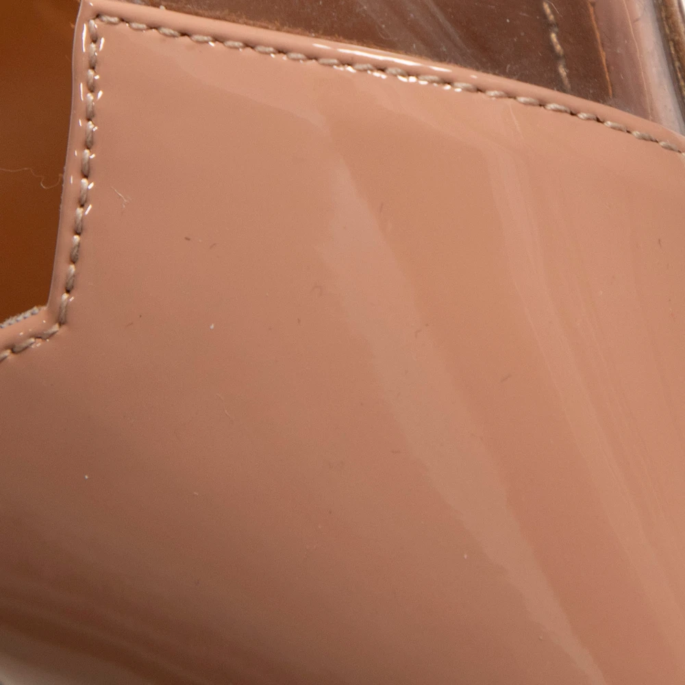 Malone Souliers Nude Patent PVC Panel Mules
