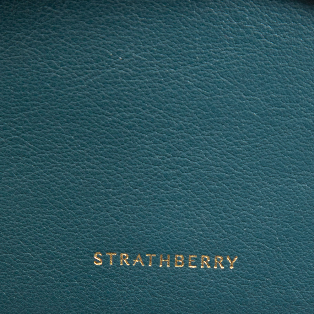 Strathberry Green Leather Walker Street Wallet