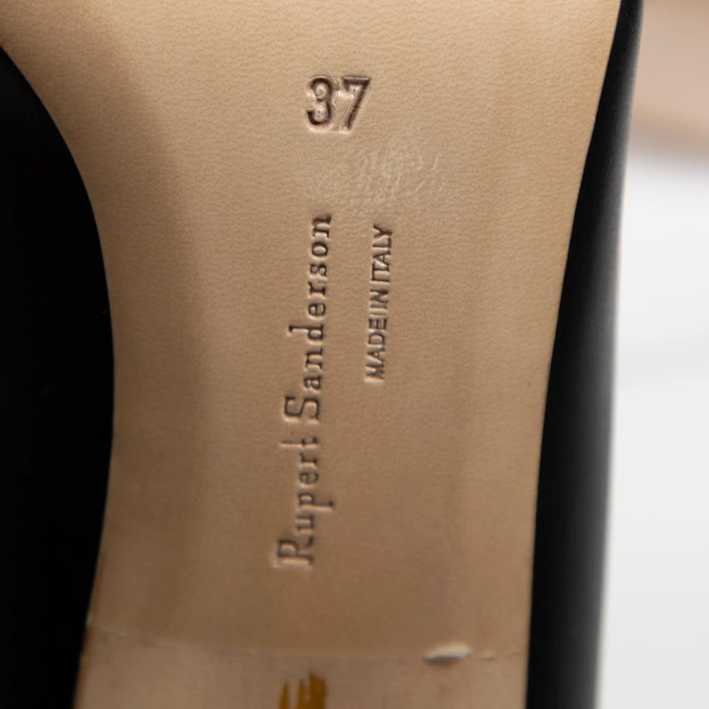 Rupert Sanderson Black Leather Buckle Pumps