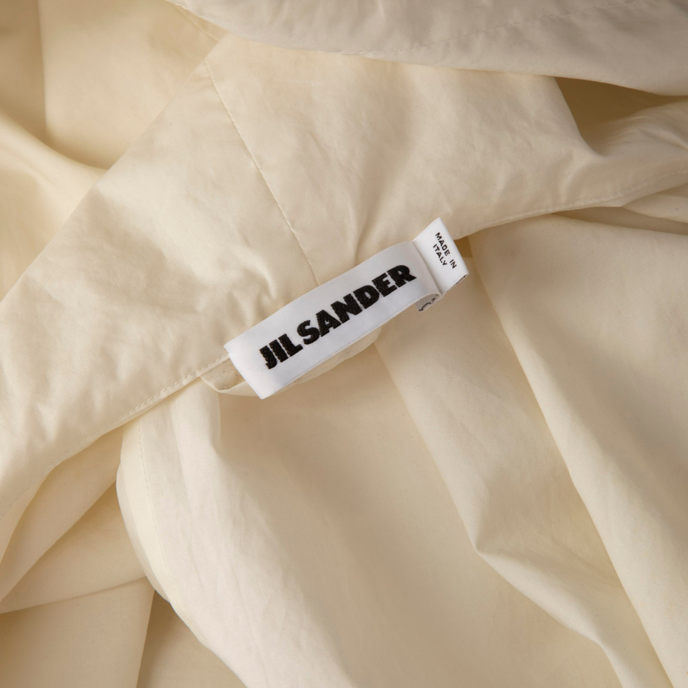 Jil Sander White Zip Up Hooded Jacket