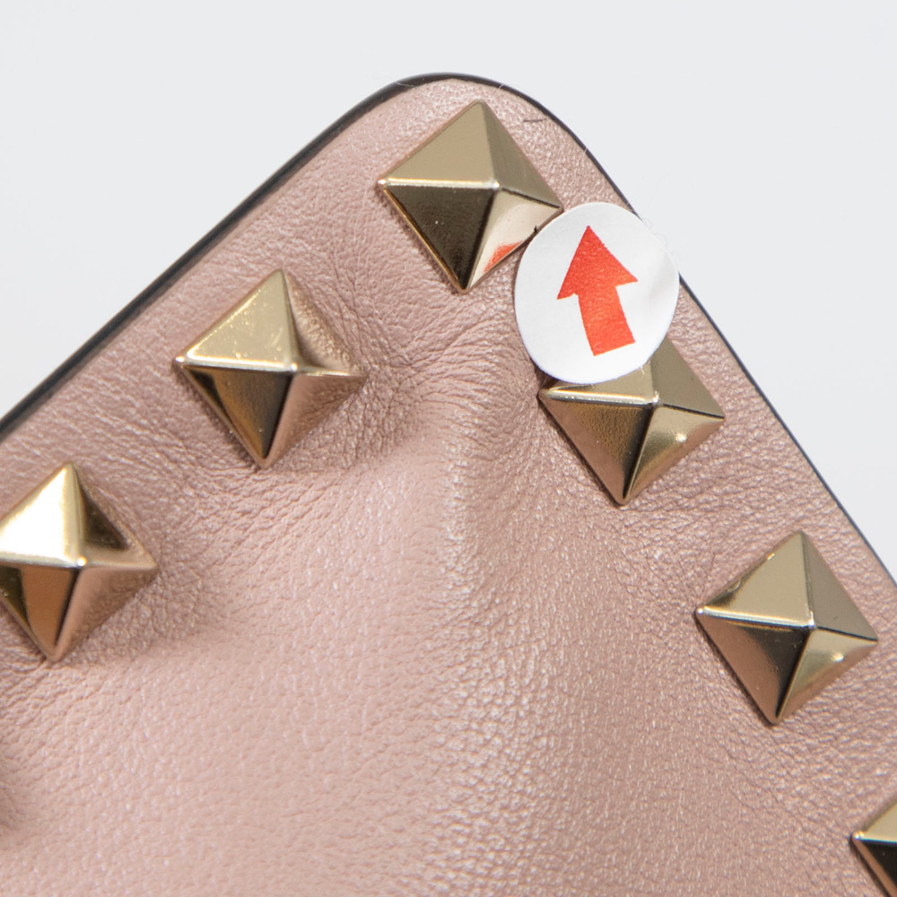 Valentino Garavani Mauve Leather Rockstud Clutch