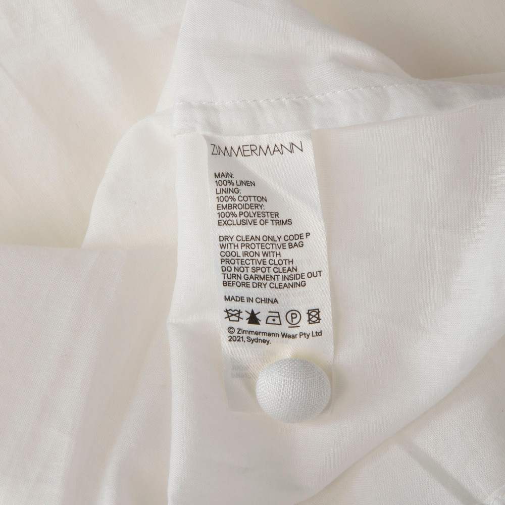 Zimmermann White Mae Floral Midi Dress