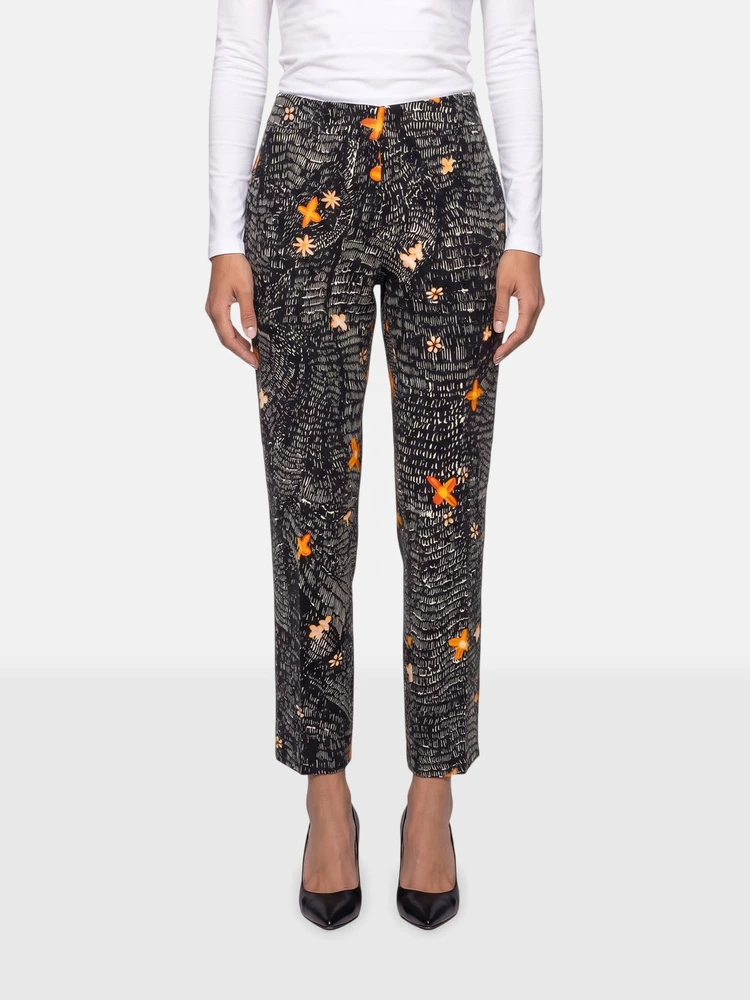 Prada Floral Drawing Print Trousers