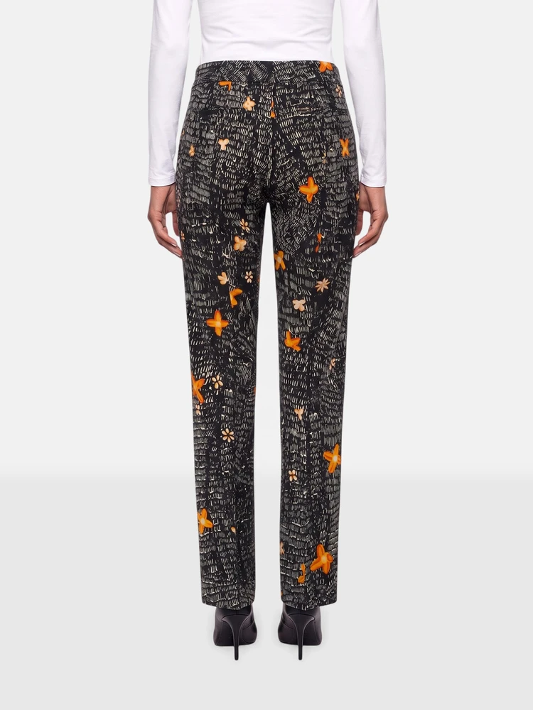 Prada Floral Drawing Print Trousers