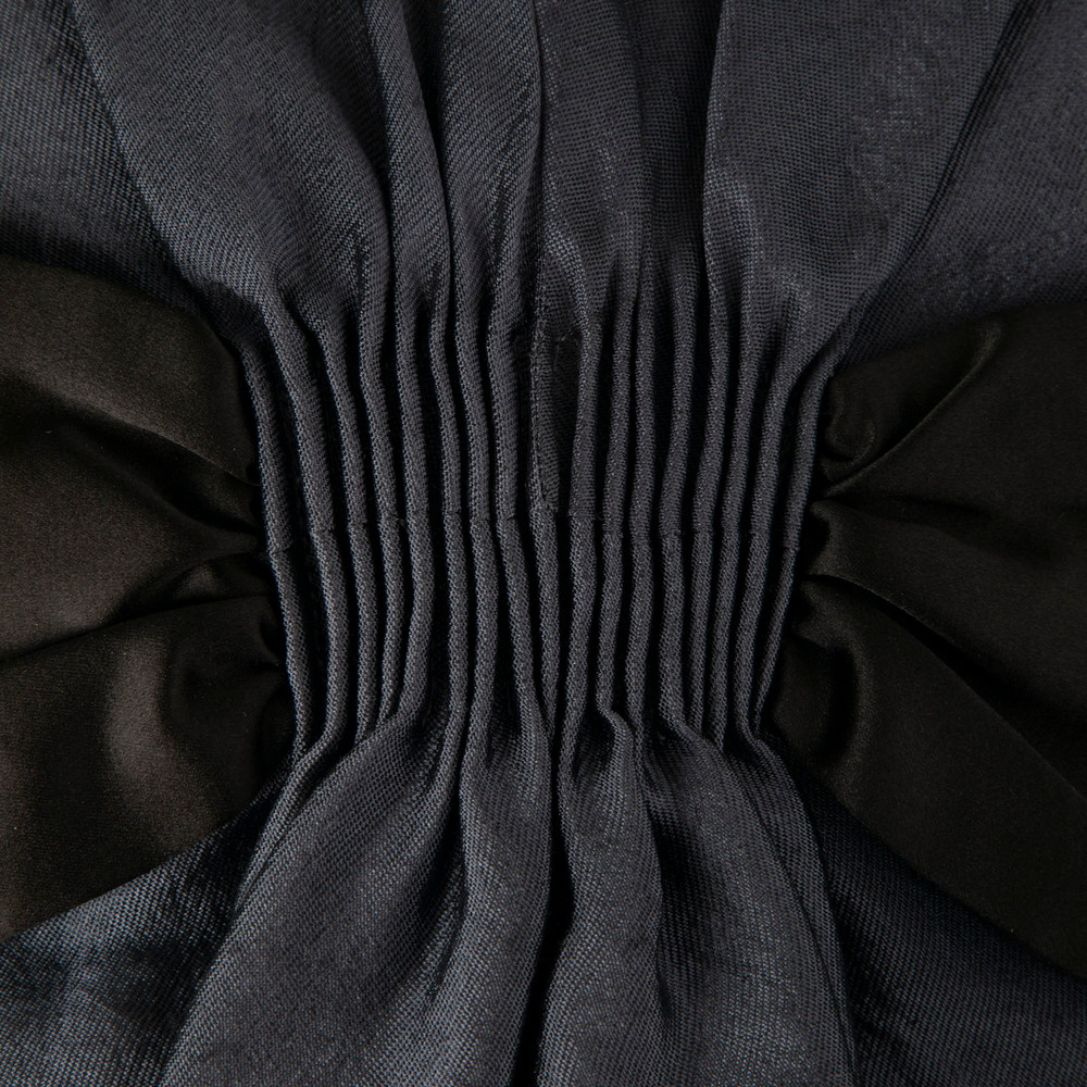Moschino Navy Silk Bow Detail Dress