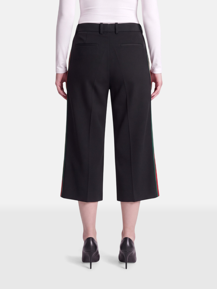 Gucci Black Web Stripe Trousers
