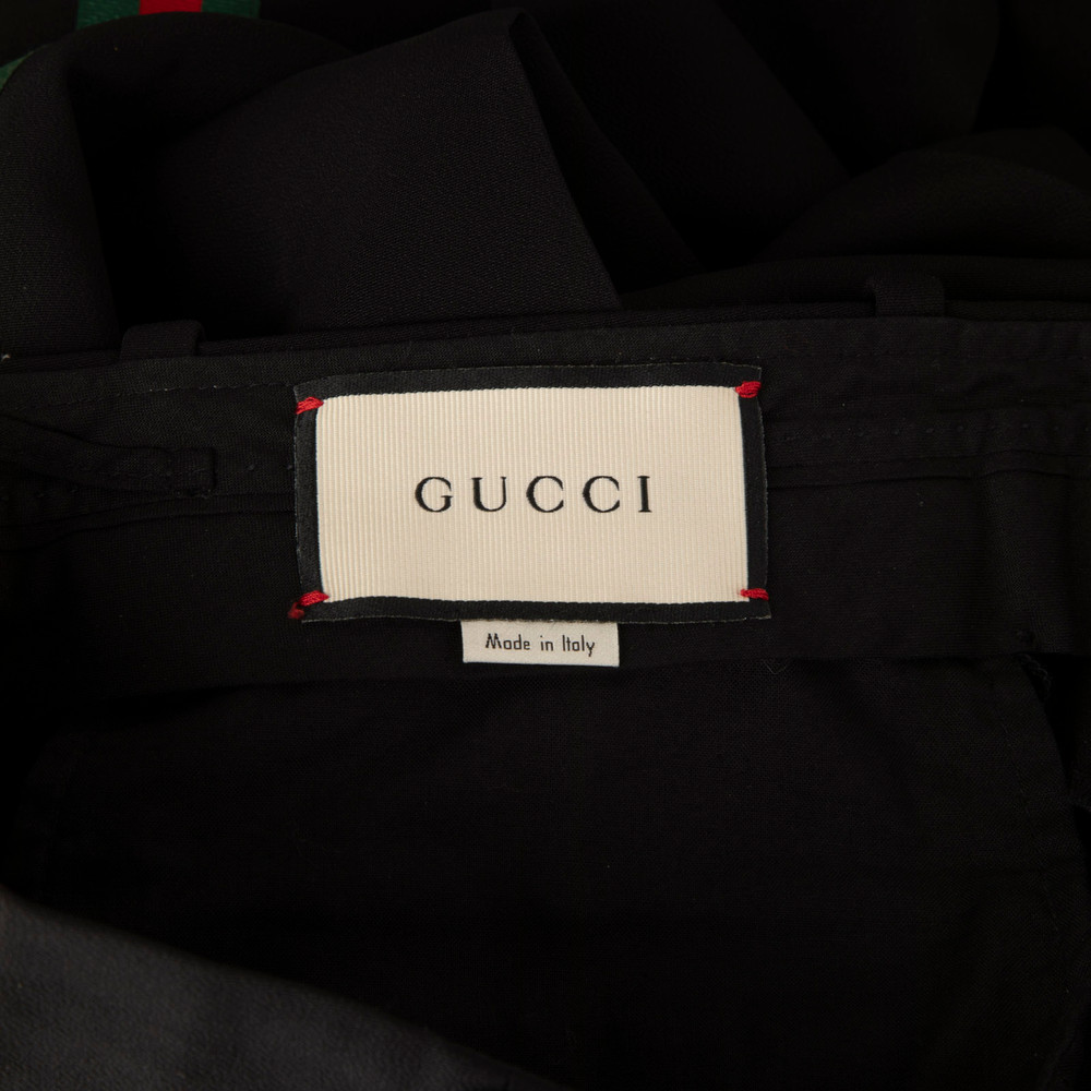 Gucci Black Web Stripe Trousers