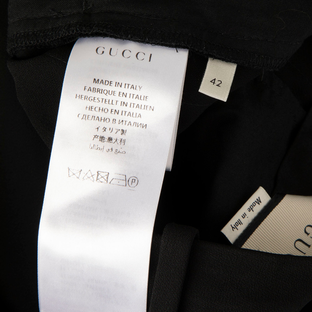 Gucci Black Web Stripe Trousers