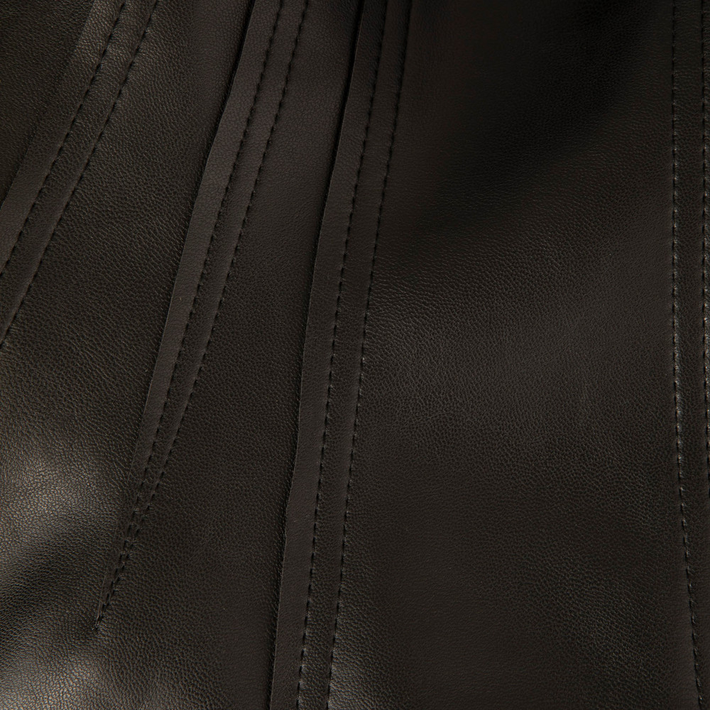 Norma Kamali Black Vegan Leather Panelled Skirt