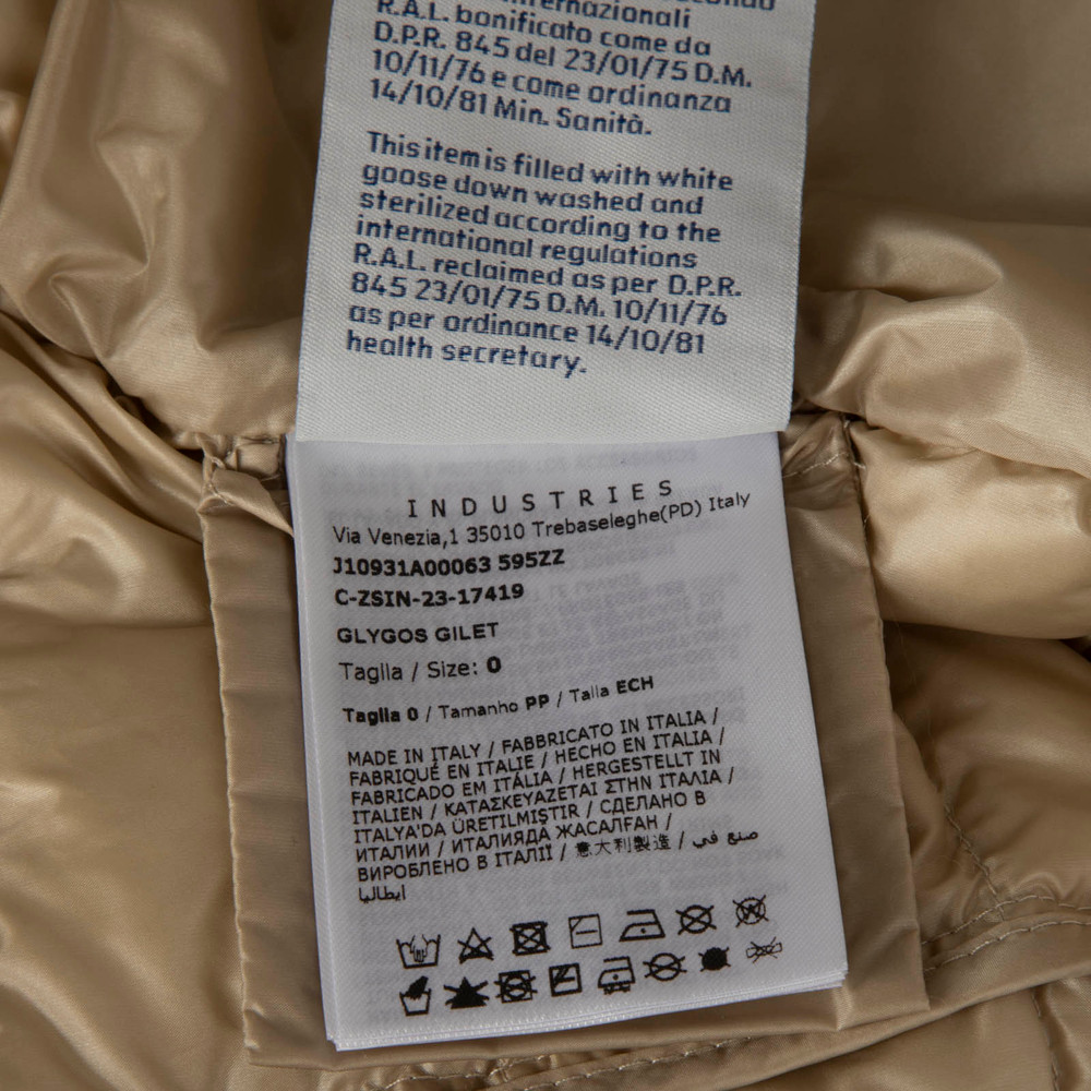Moncler Beige Glygos Hooded Gilet