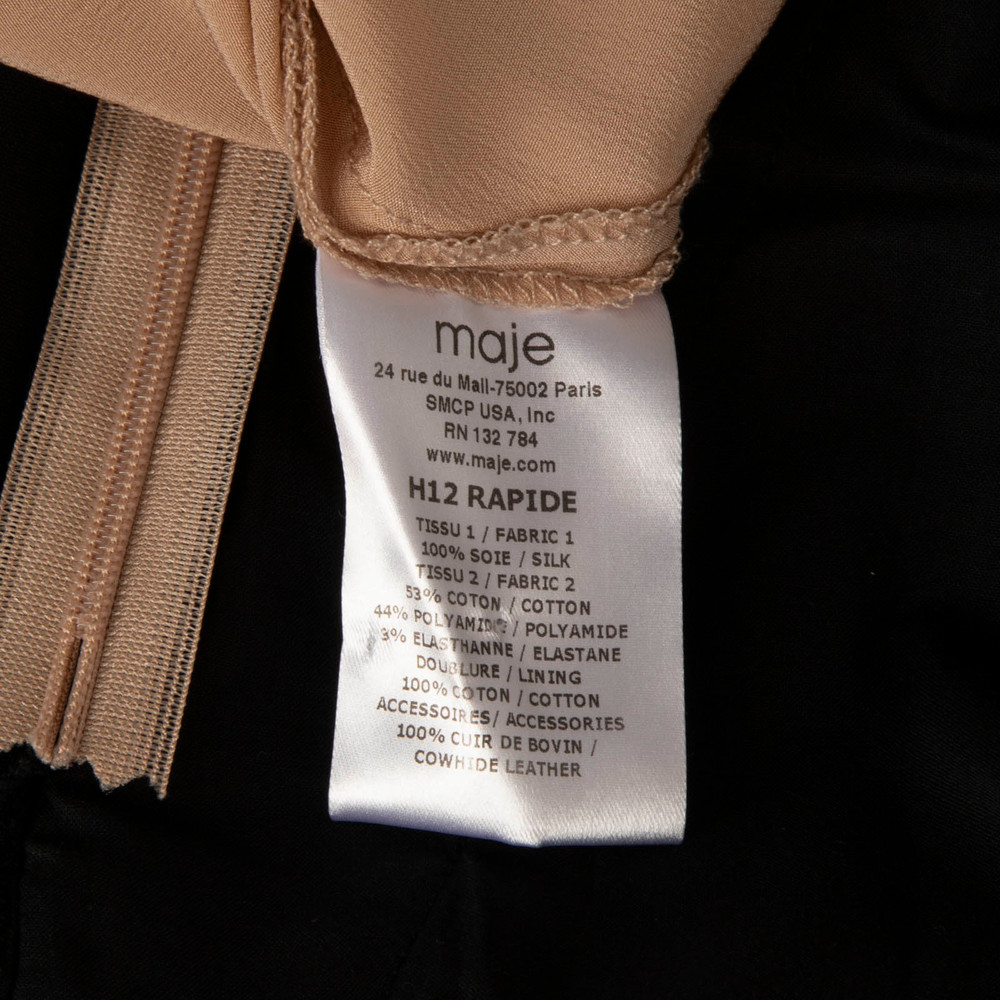Maje Two Toned Silk Knee Length Dress