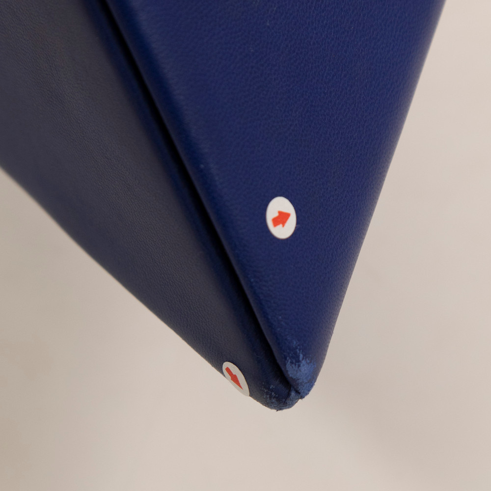 Saint Laurent Blue Leather Pyramid Box Clutch