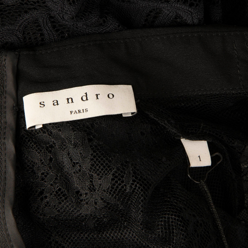 Sandro Two Tone Sheer Lace Dress