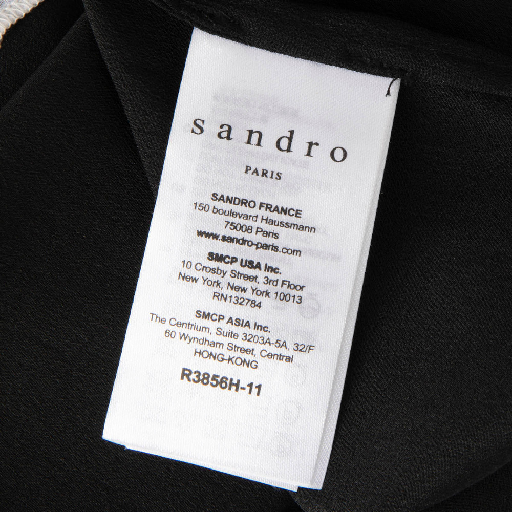 Sandro Two Tone Sheer Lace Dress