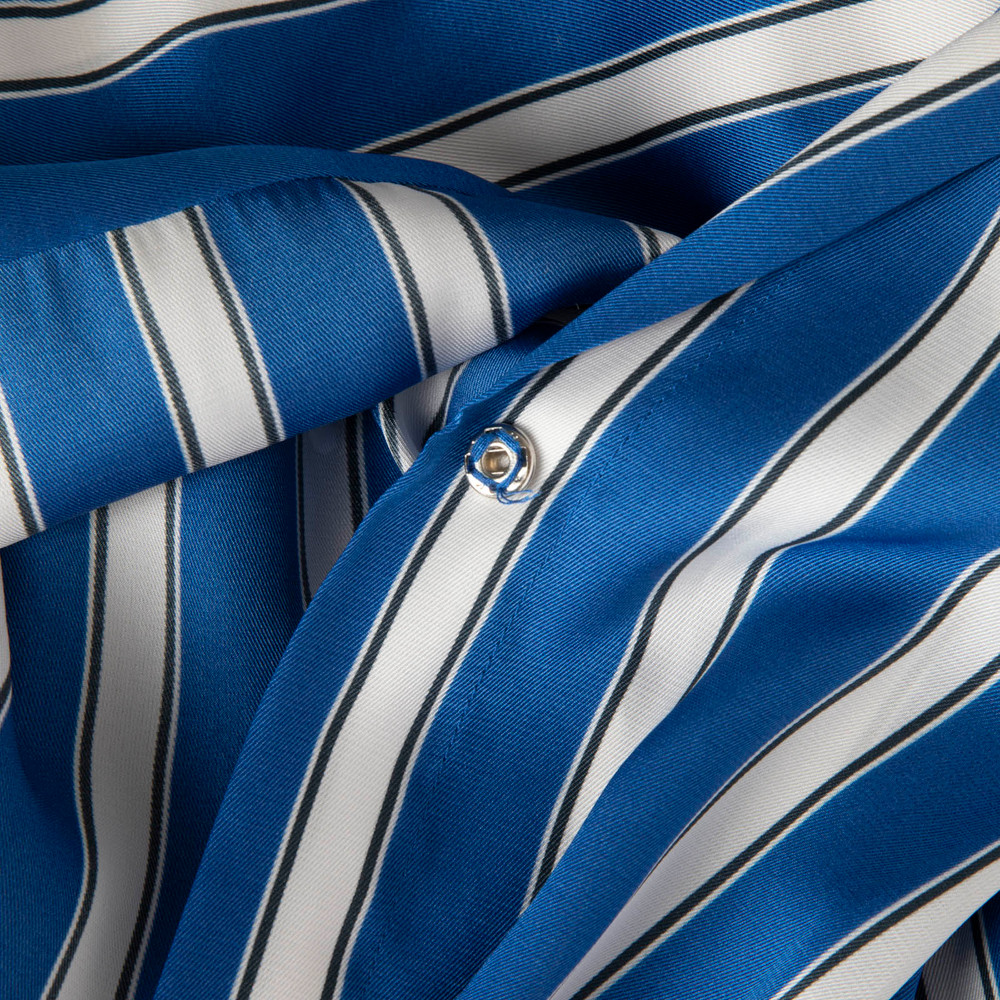 Sandro Blue & Black Striped Playsuit