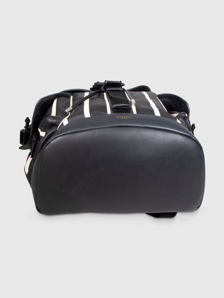 Givenchy Black & White Striped Obsedia Backpack
