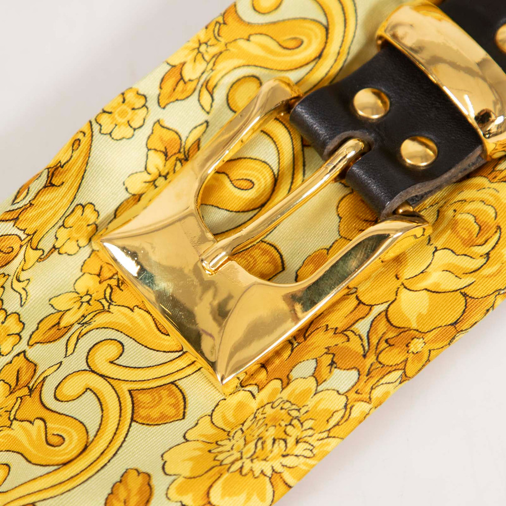 Versace Yellow & Green Scarf Belt