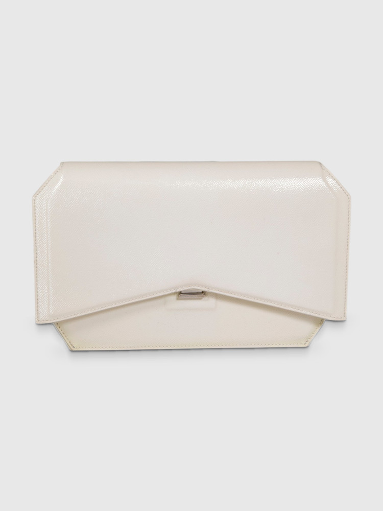 Givenchy White Patent Leather Clutch