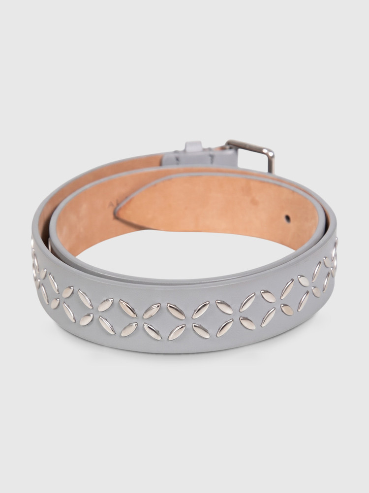 Alaïa Grey Studded Leather Belt