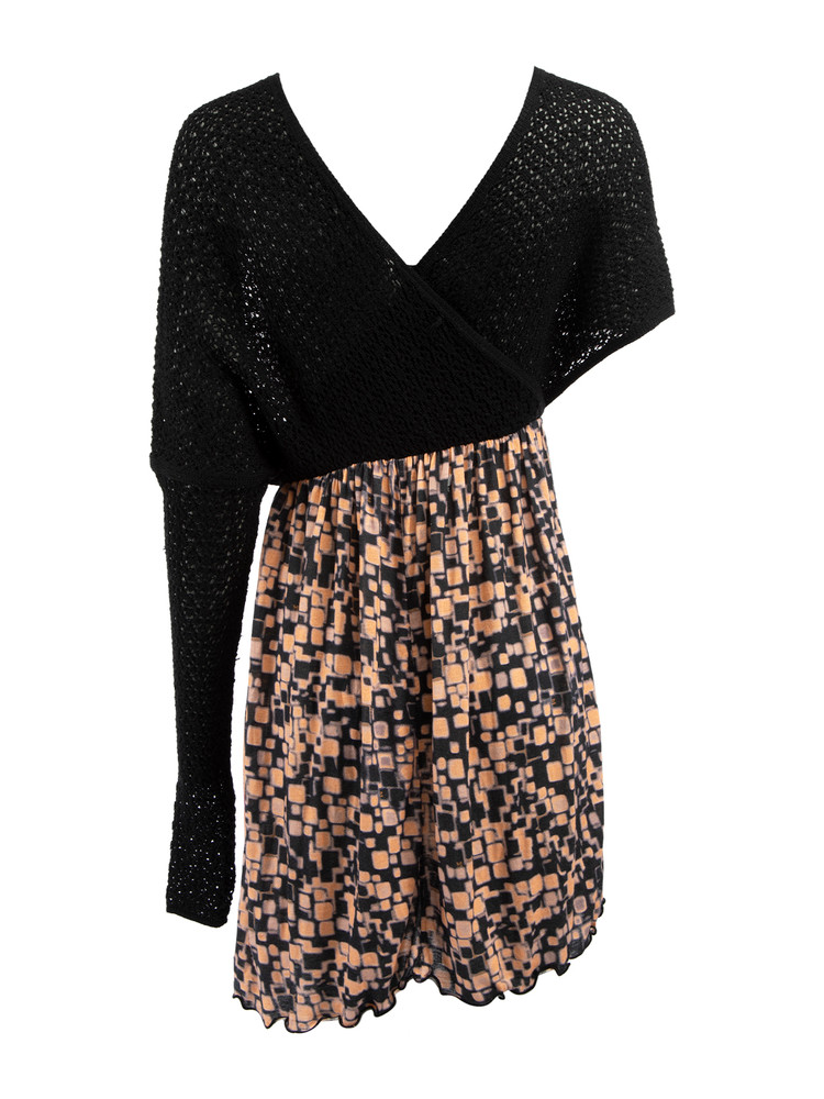 M Missoni Single Sleeved Dress with Patterned Skirt