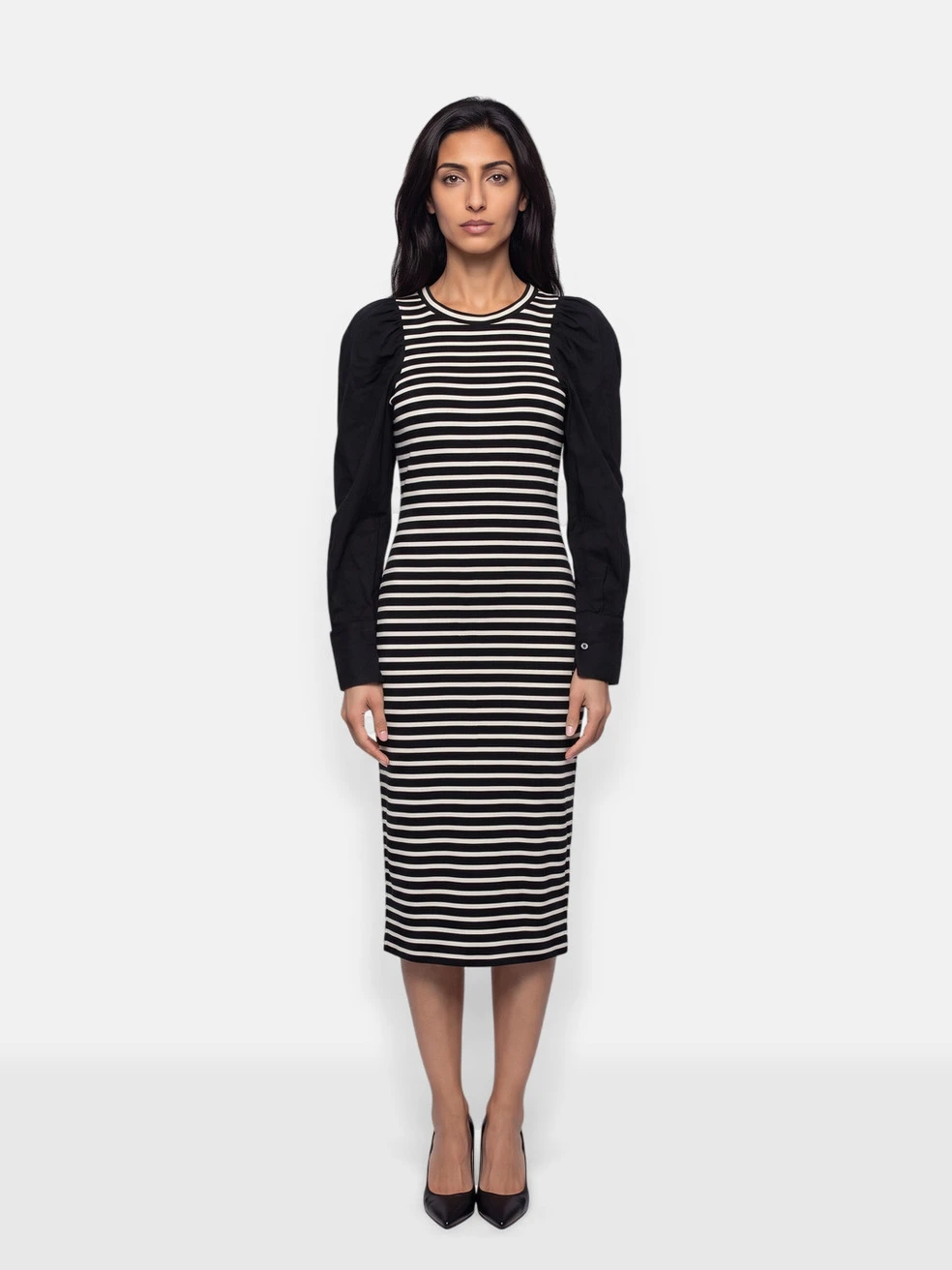 Black & White Striped Dress