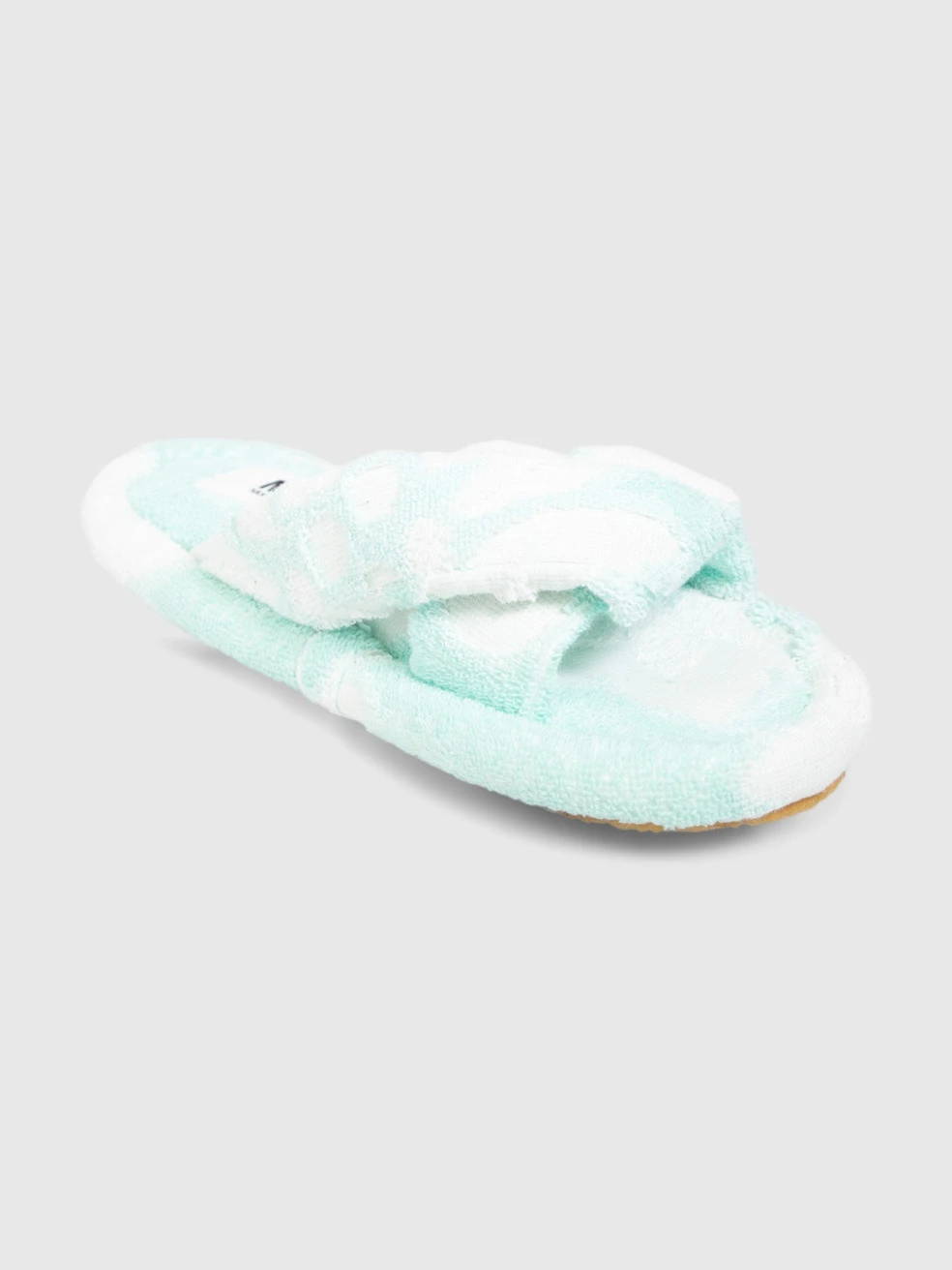 Turquoise Terry Towel Slides