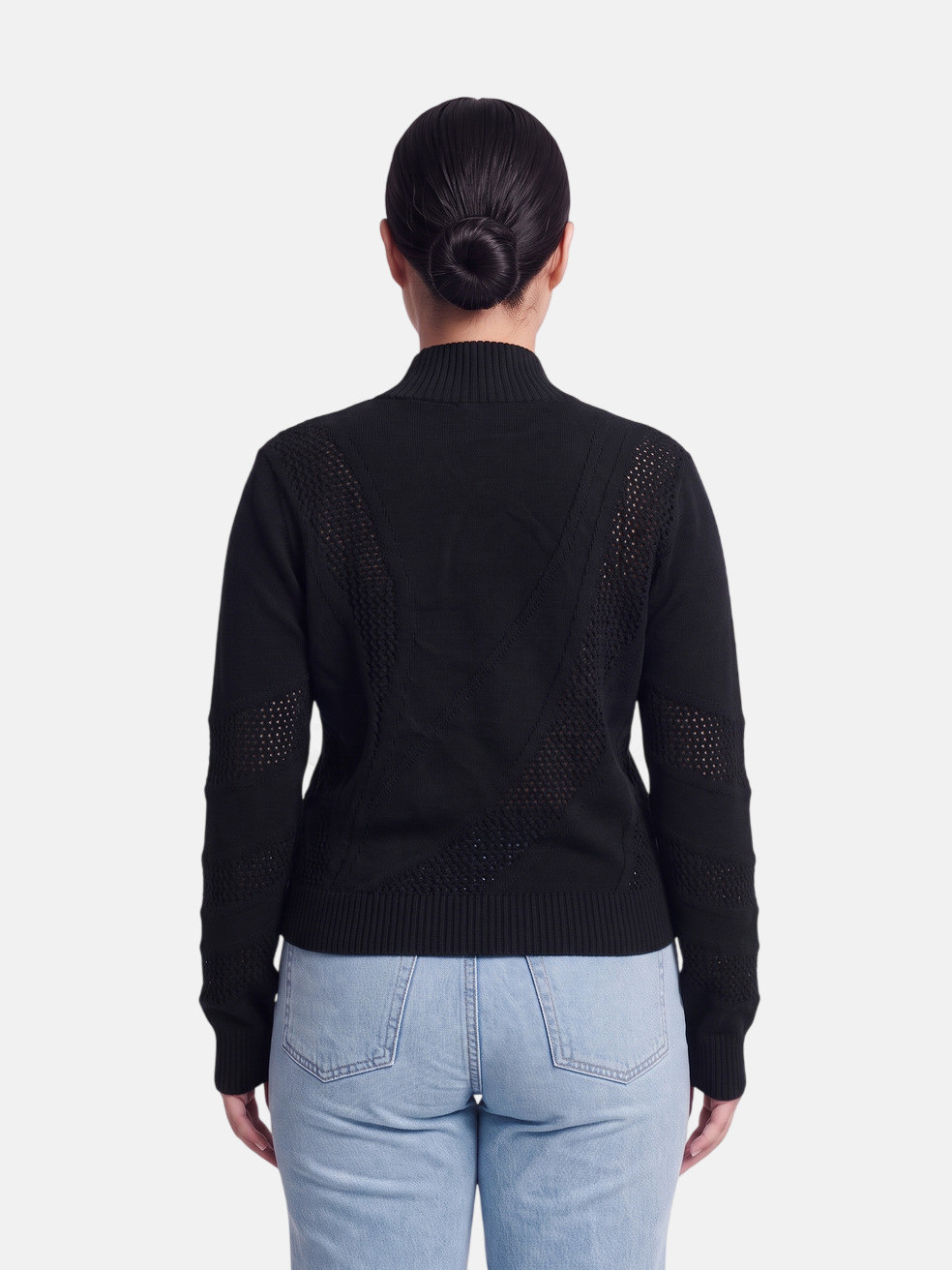 Black Mock Neck Knit Jumper