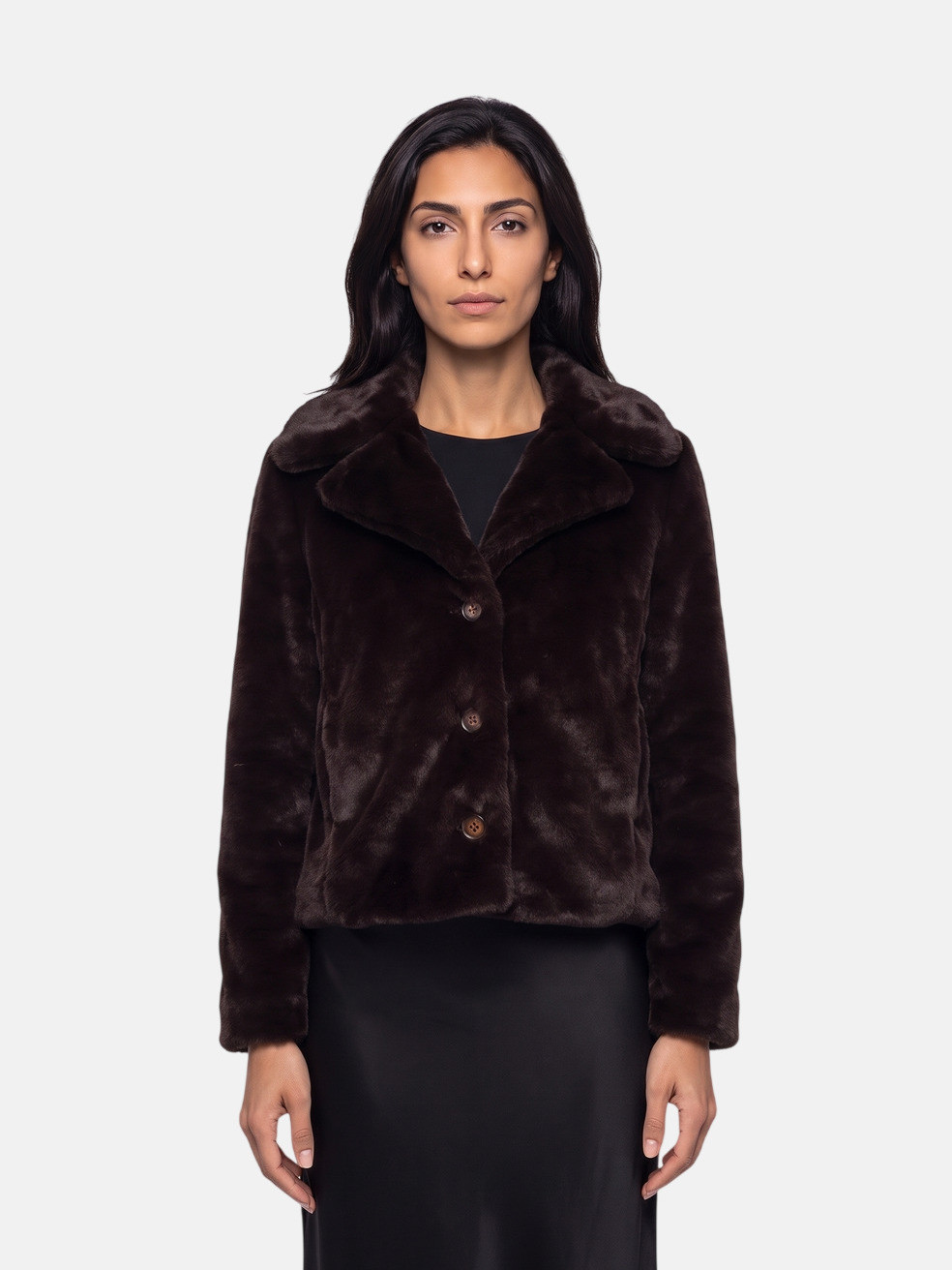 Purple Faux Fur Coat