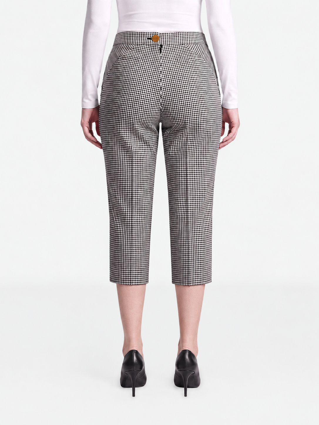 Grey Gingham Culottes