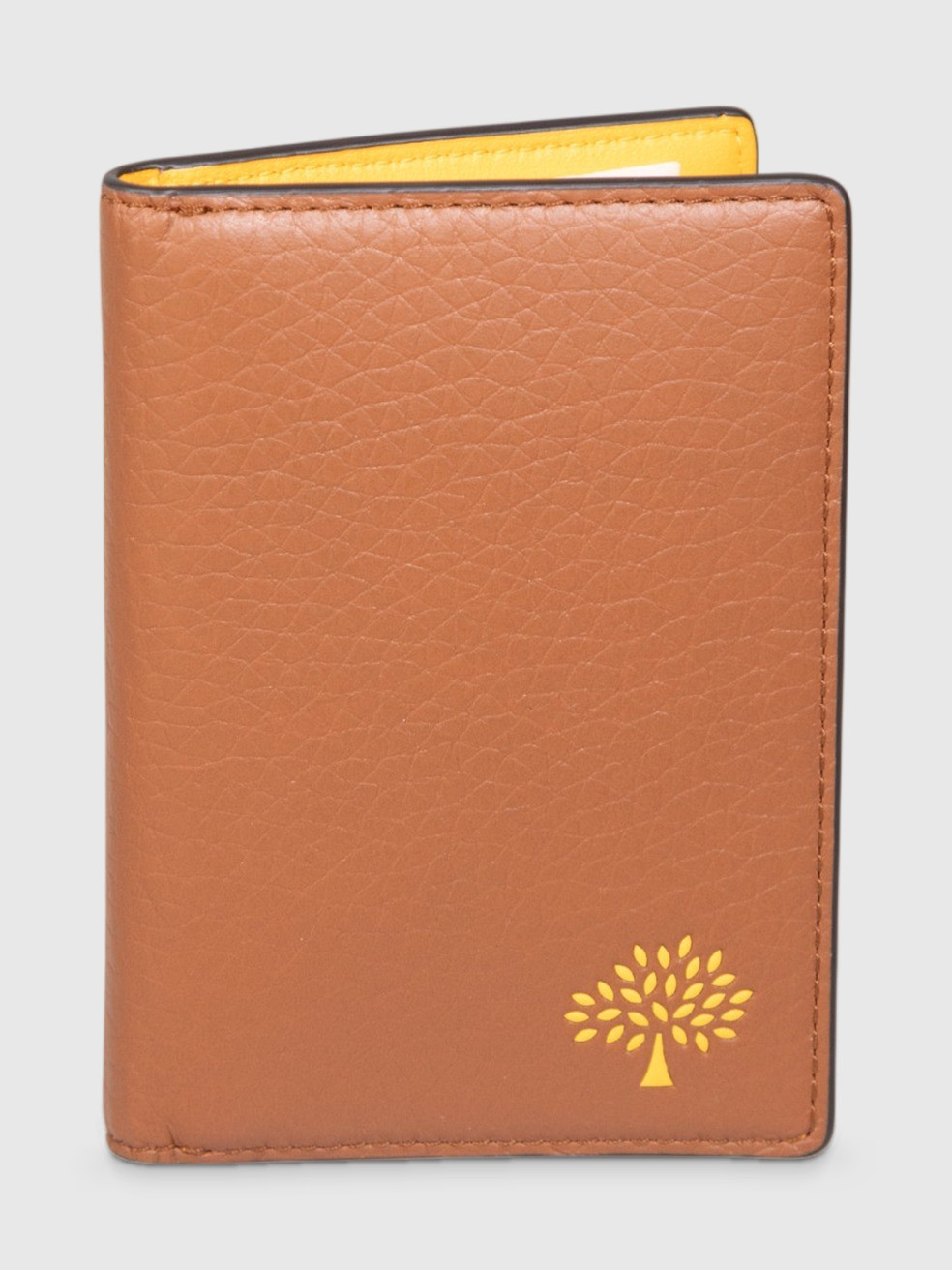 Brown Grained Leather Cardholder