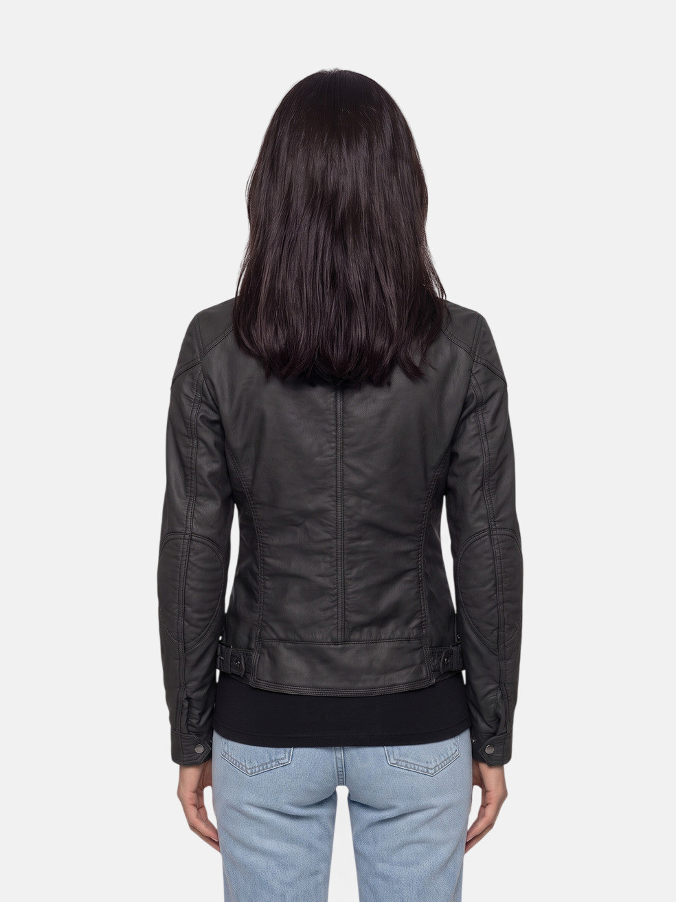 Black Blouson Biker Jacket