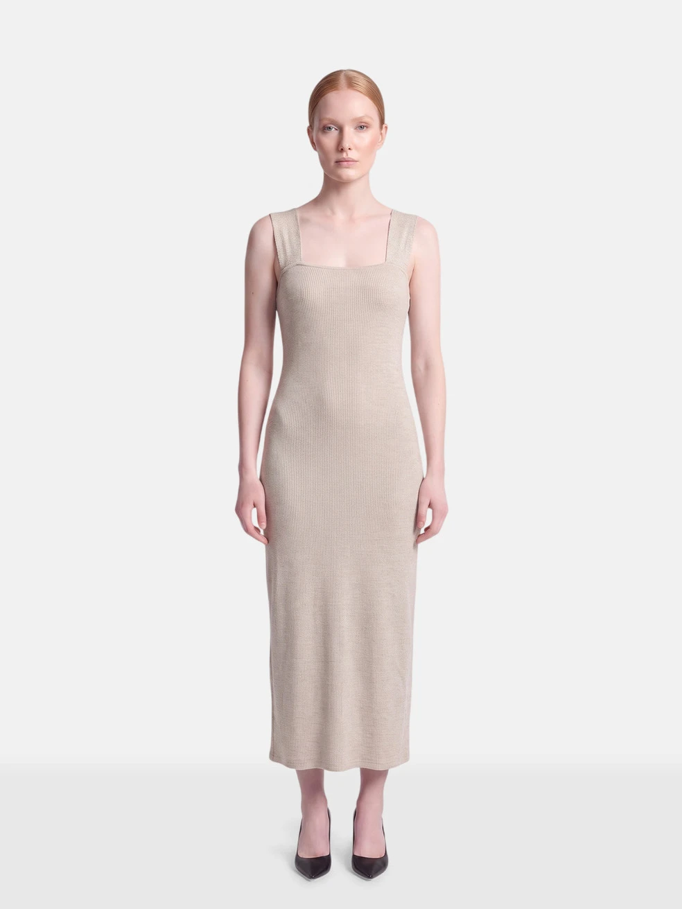 Grey Rib Knit Kia Dress