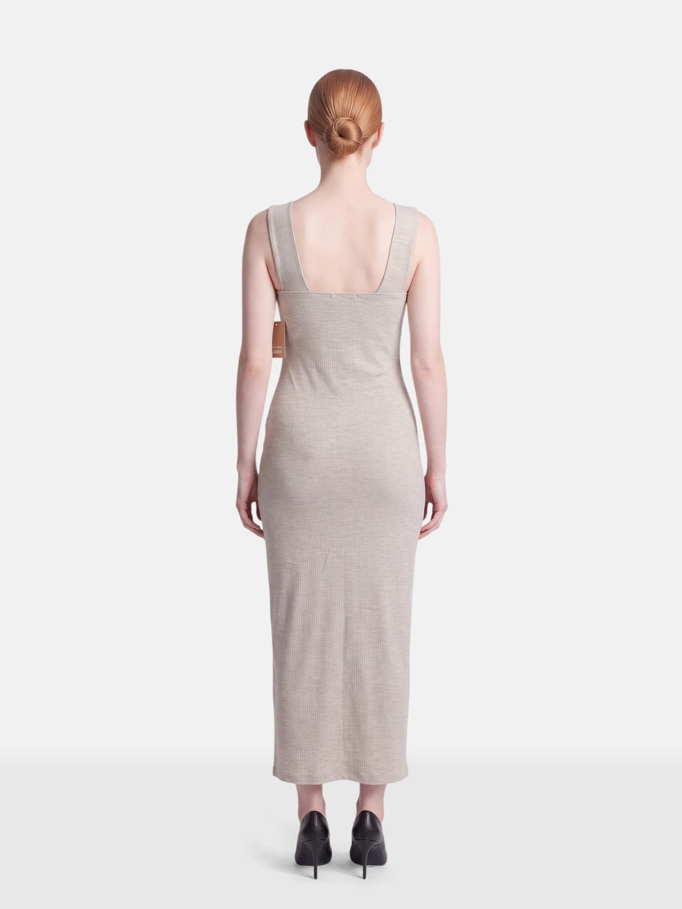 Grey Rib Knit Kia Dress