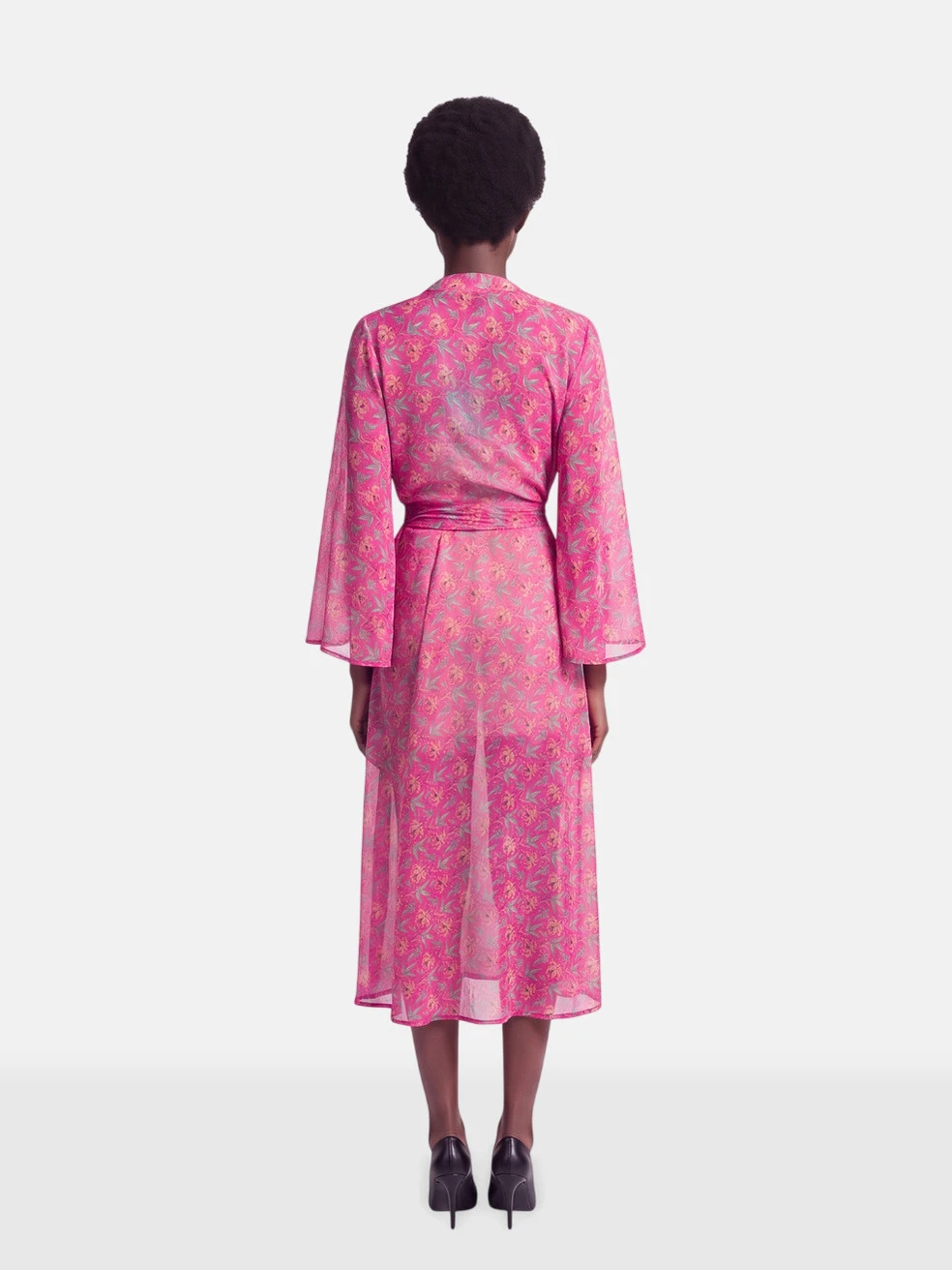 Pink Marianna Open Front Maxi Kaftan