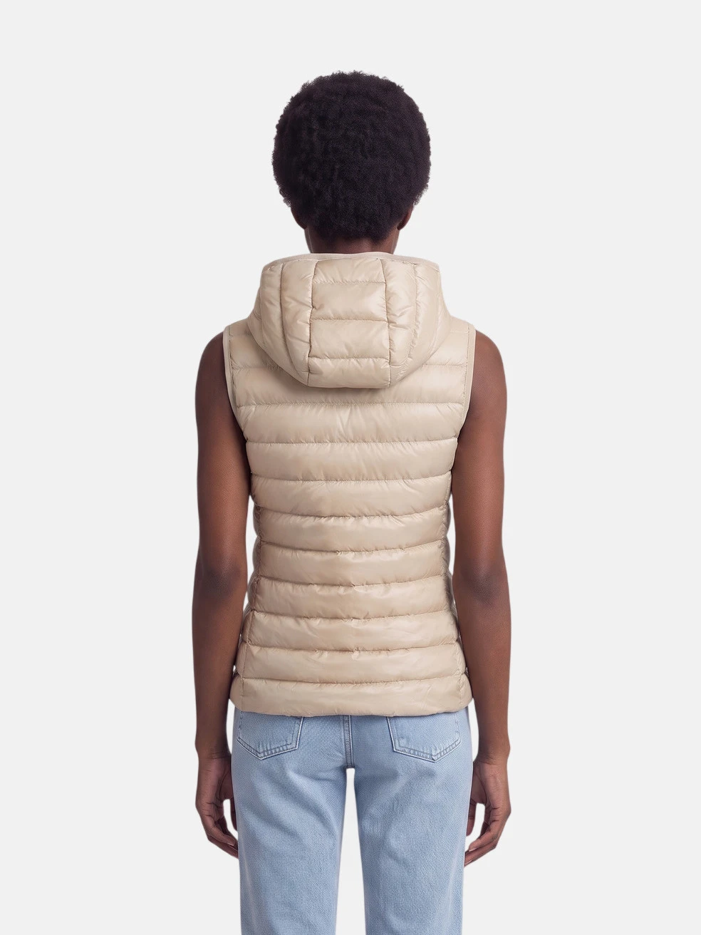 Beige Glygos Hooded Gilet