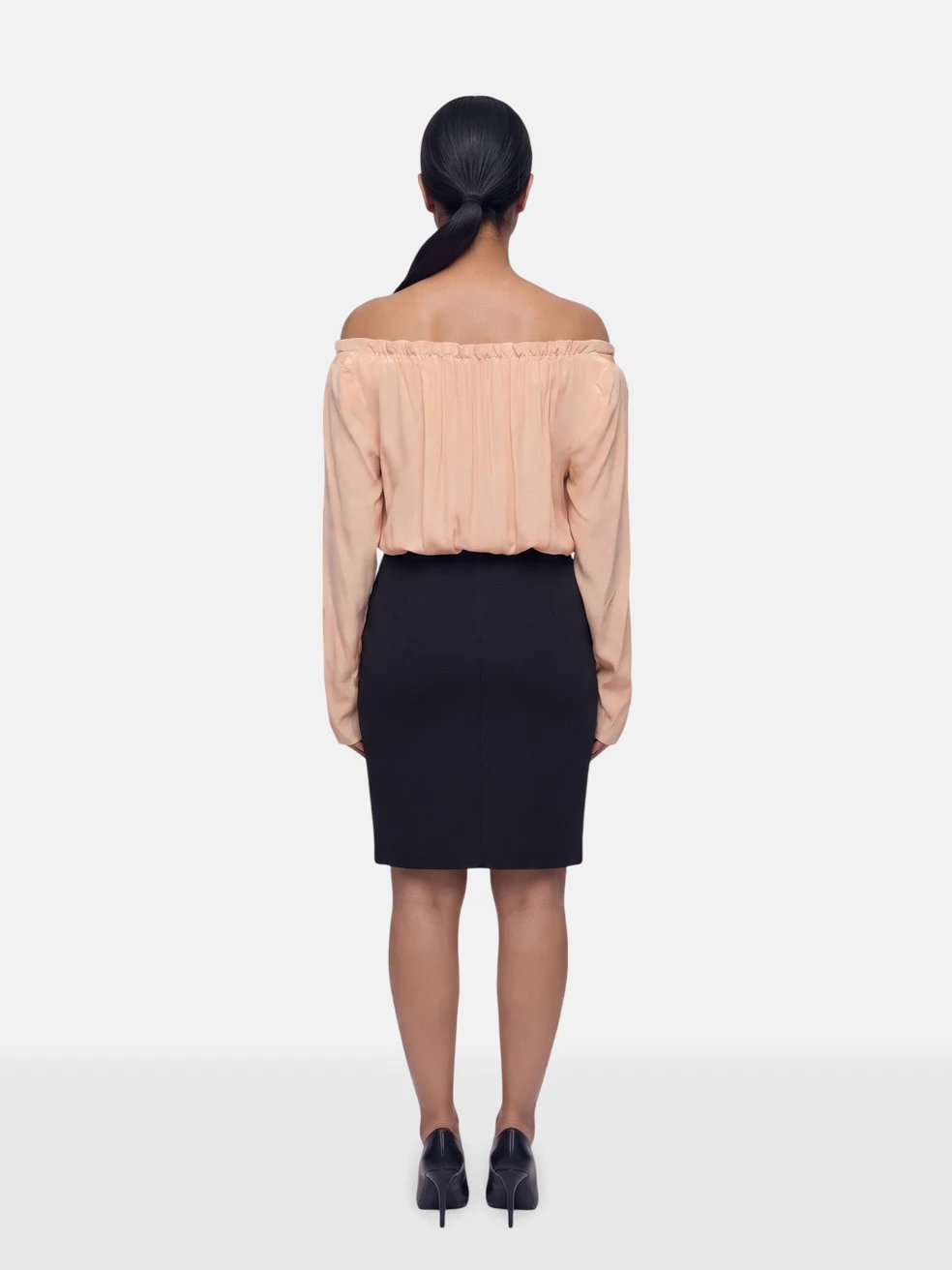 Two Toned Silk Knee Length Dress