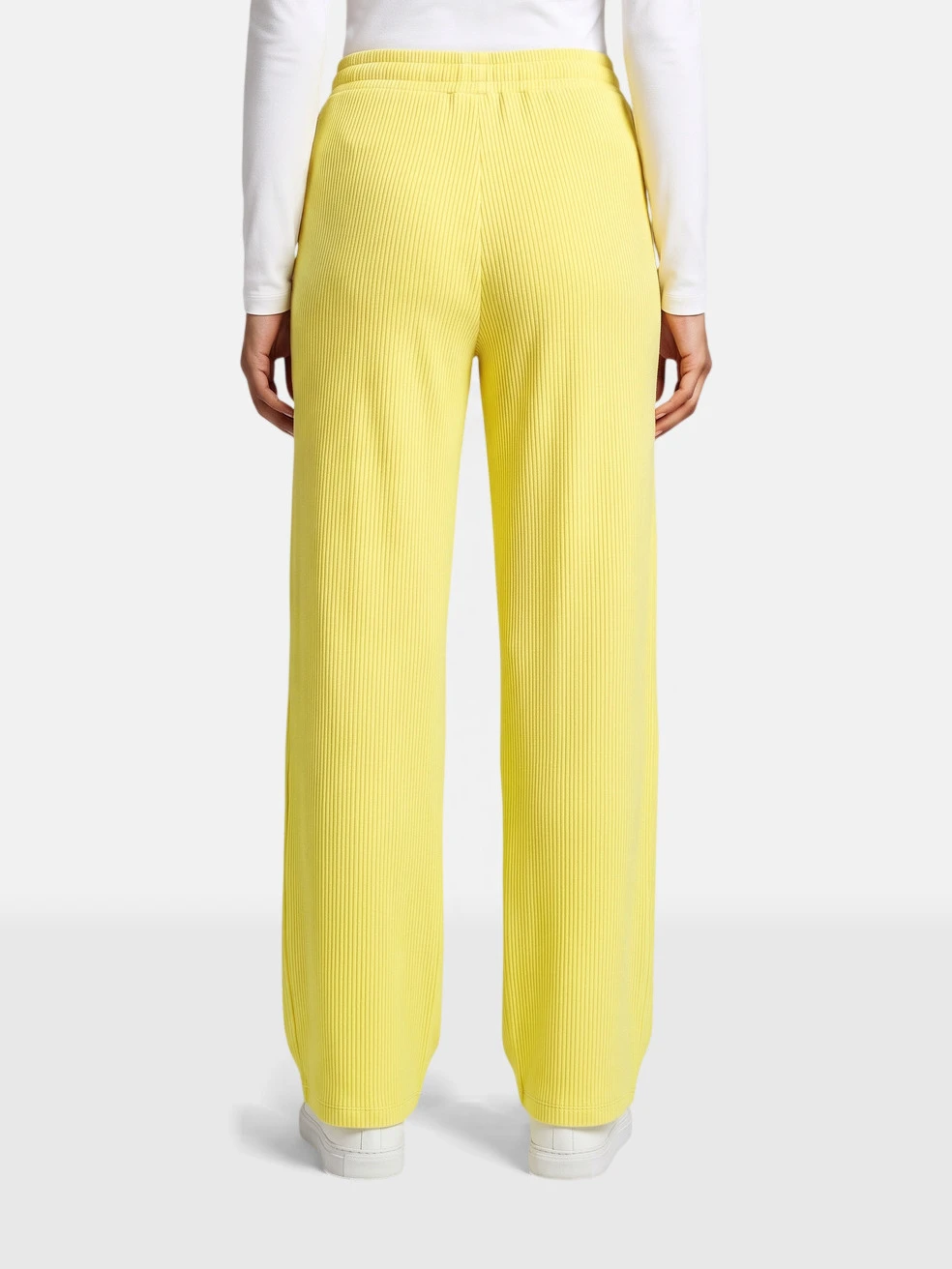 Neon Yellow Wide Leg Elasticated Joggers