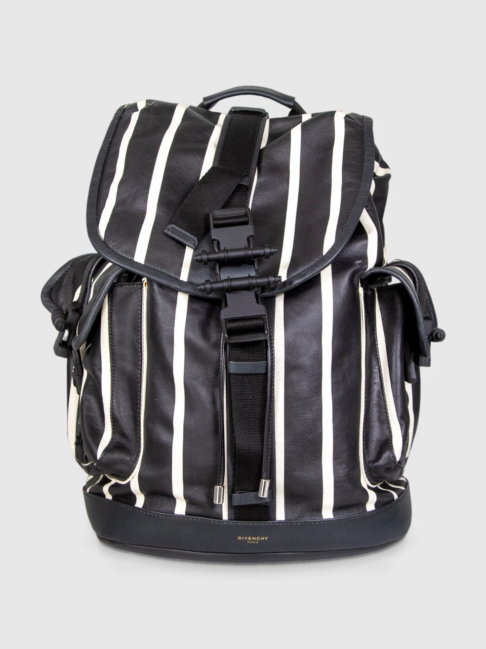 Black & White Striped Obsedia Backpack