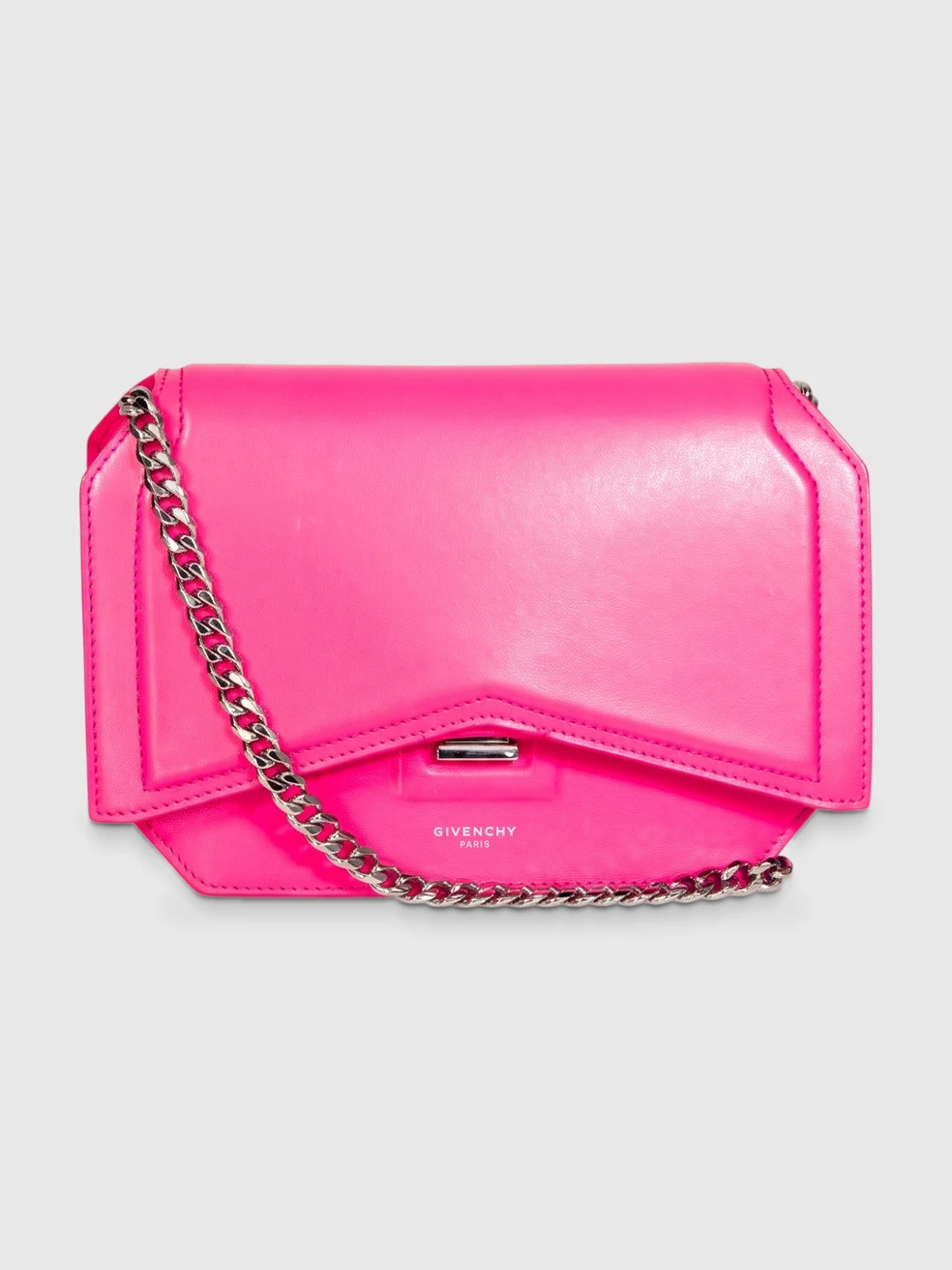 Pink Leather Bow Cut Bag
