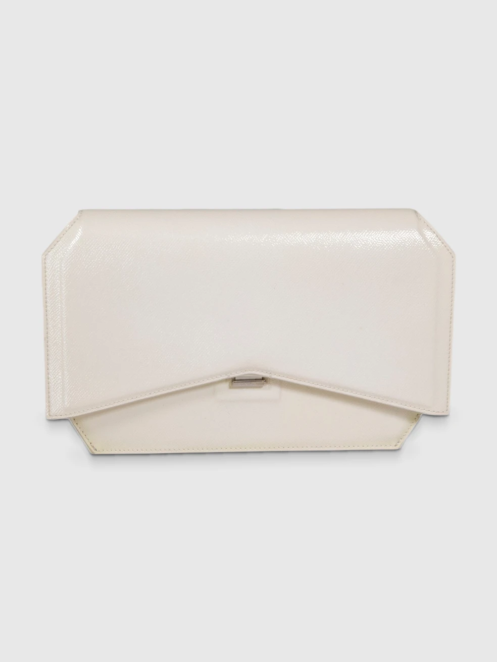 White Patent Leather Clutch