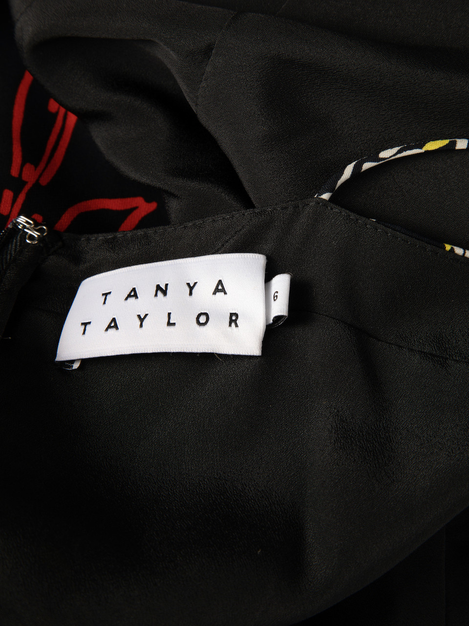 Tanya Taylor Abstract Patterned Ruffle Trim Midi Dress