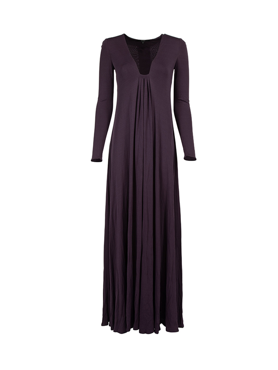 Gucci Purple Plunge Neckline Maxi Dress