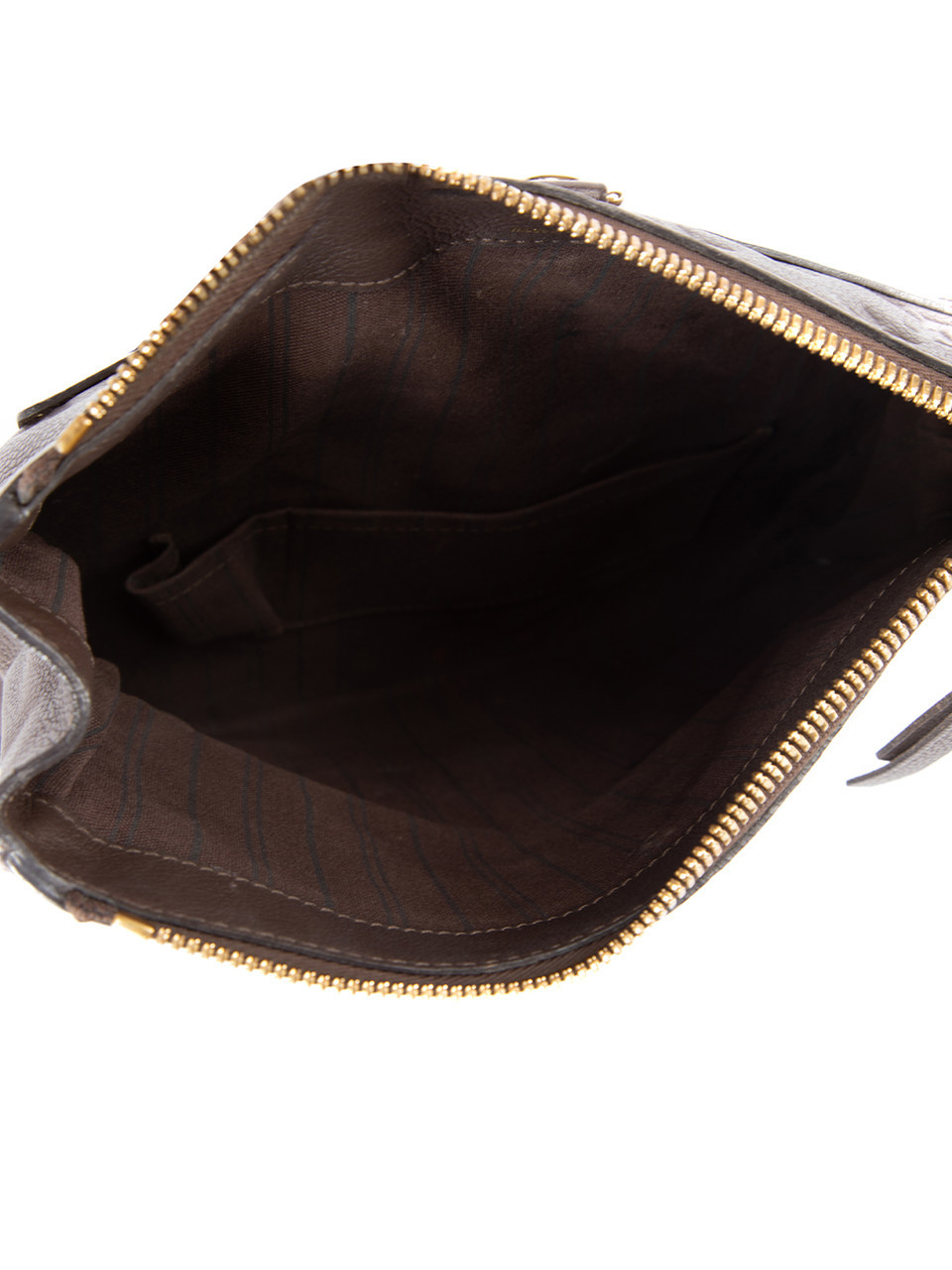 Leather clutch bag Louis Vuitton Brown in Leather - 35621650