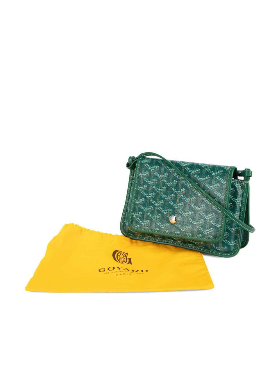 Goyard Green Goyardine Coated Canvas Plumet Crossbody Bag Goyard