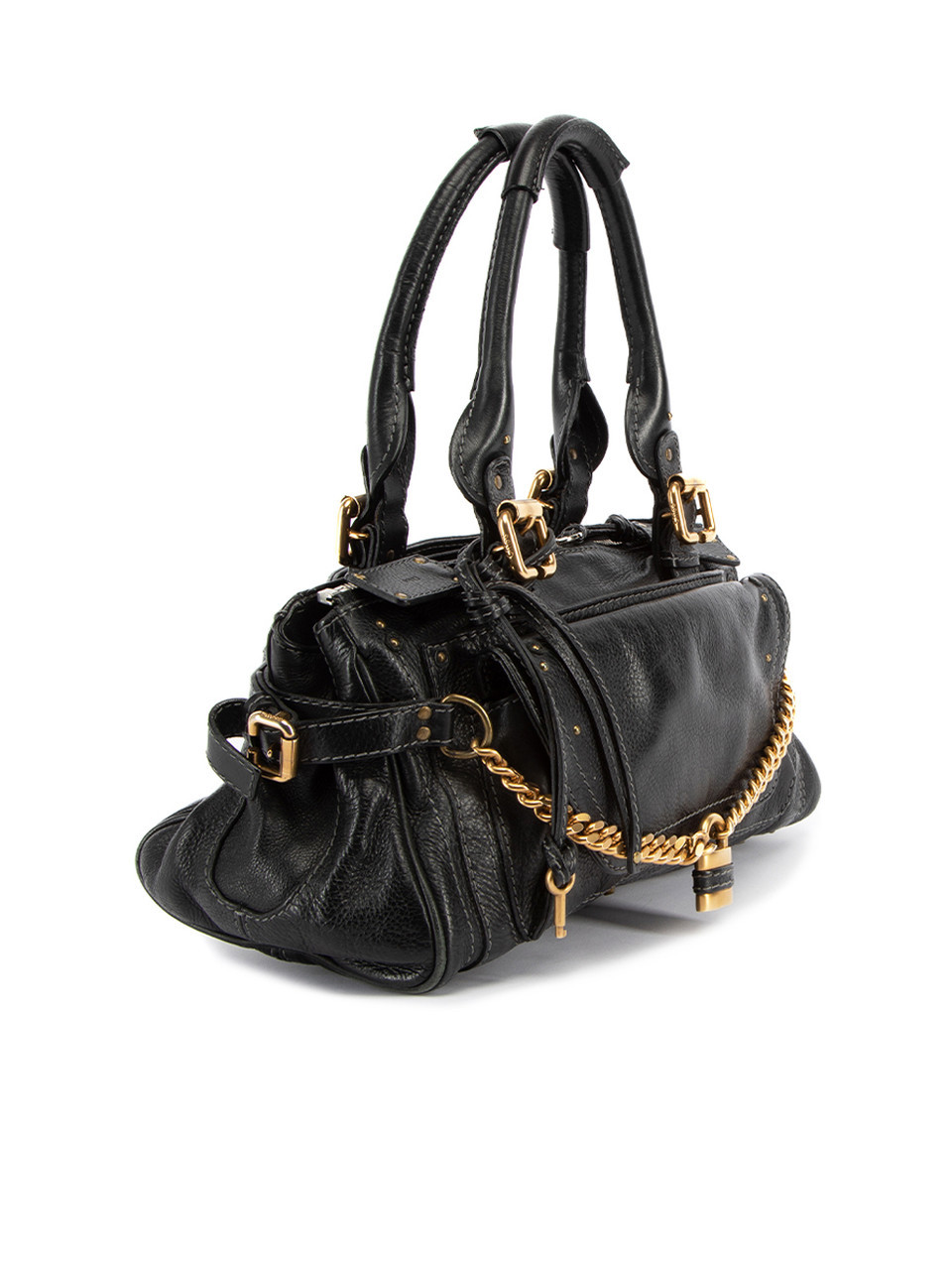Chloé Black Leather Paddington Capsule Shoulder Bag