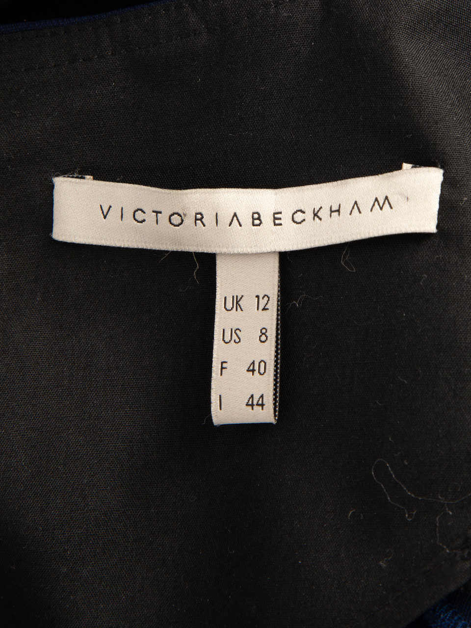 Victoria Beckham Navy 3/4 Sleeves Midi Dress