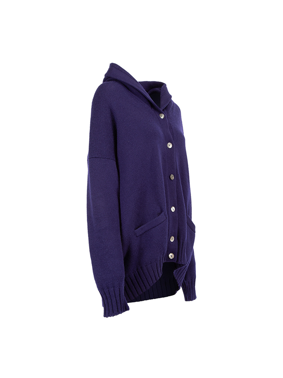 Romeo Gigli Vintage Purple Hooded Cardigan